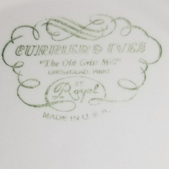 Currier & Ives Blue - Old Grist Mill - Dinner Plate - Picture 5 of 6